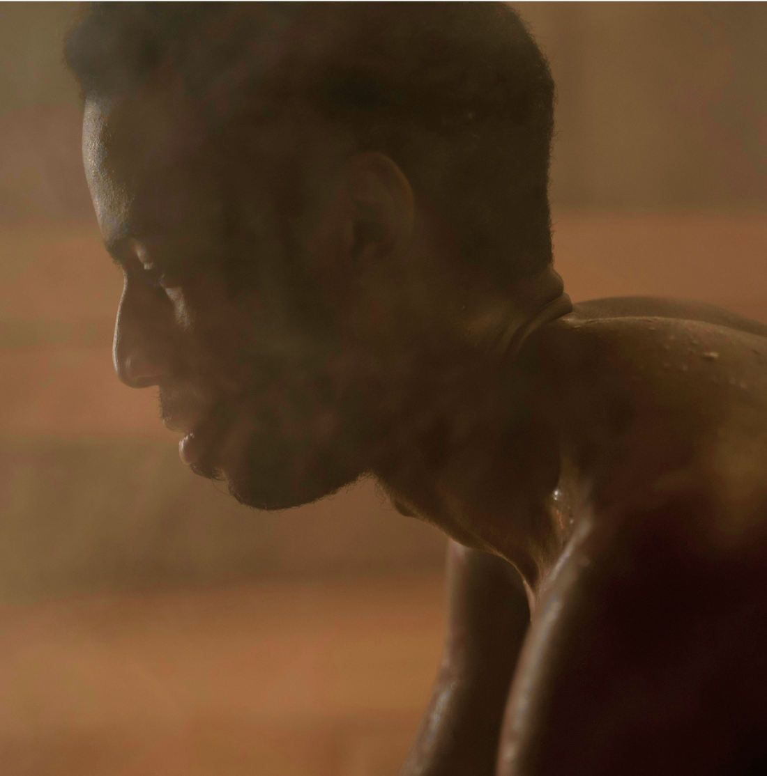 Man in sauna